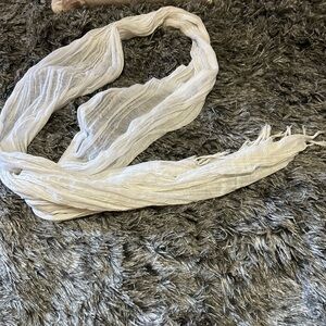 White sheer scarf